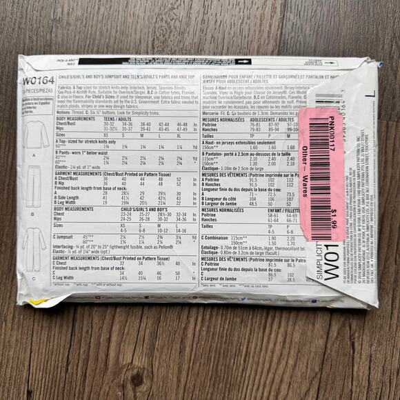 UNCUT Simplicity 0164 Sewing Pattern Womens Size XS-Lg V Neck PJ Pajama Set - Picture 2 of 2